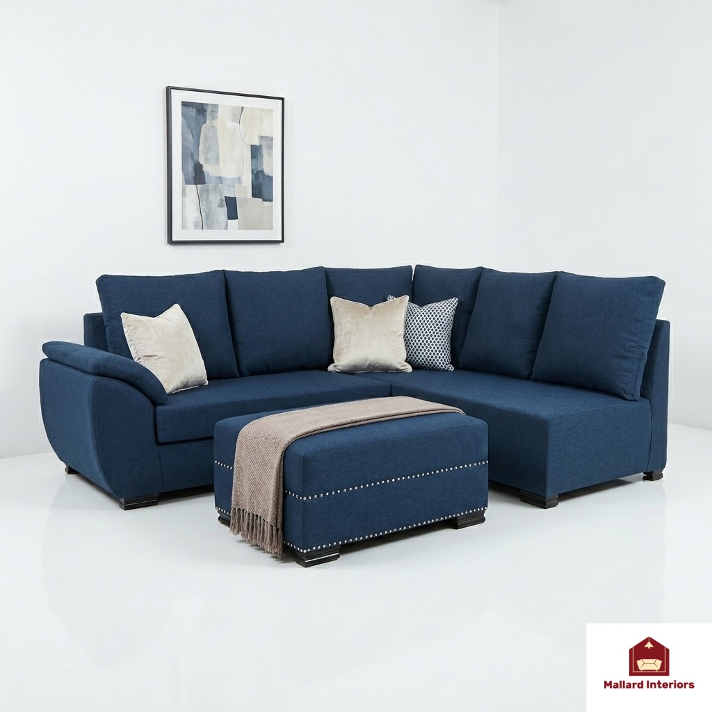 The Karen in Navy studded linen