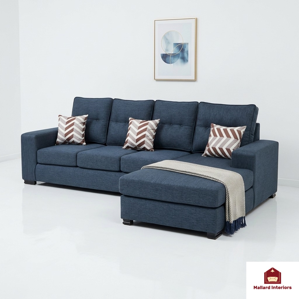 The Ngong in Denim blue linen