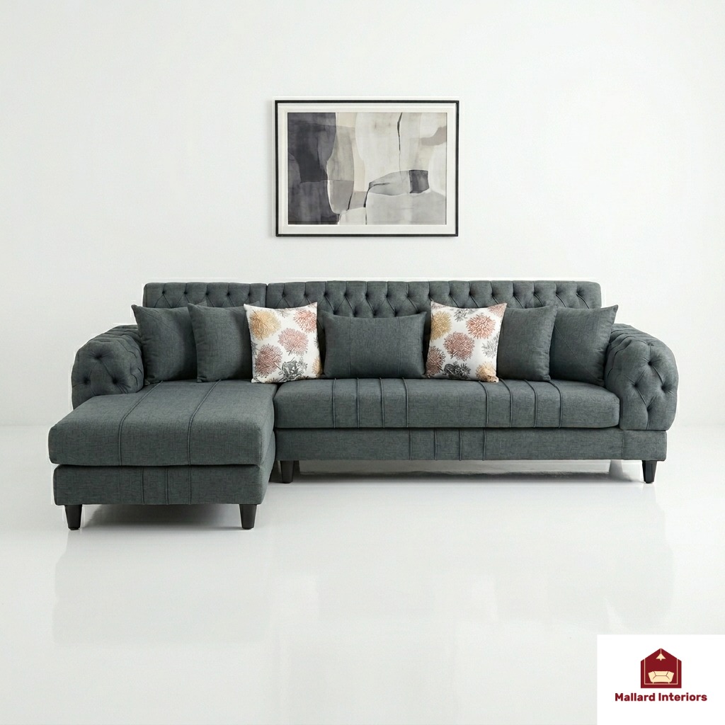 The Chester in Charcoal buttoned linen