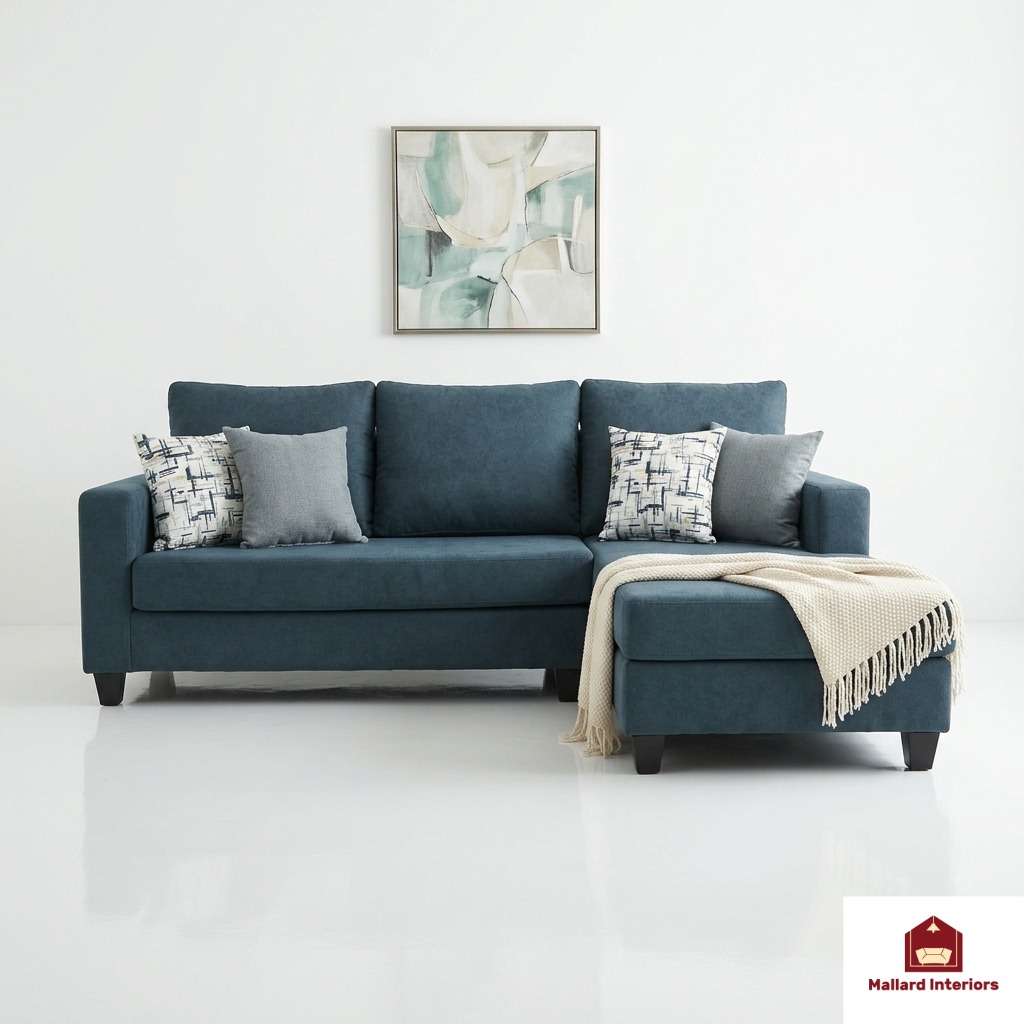 The Nyeri in Petrol blue chenille