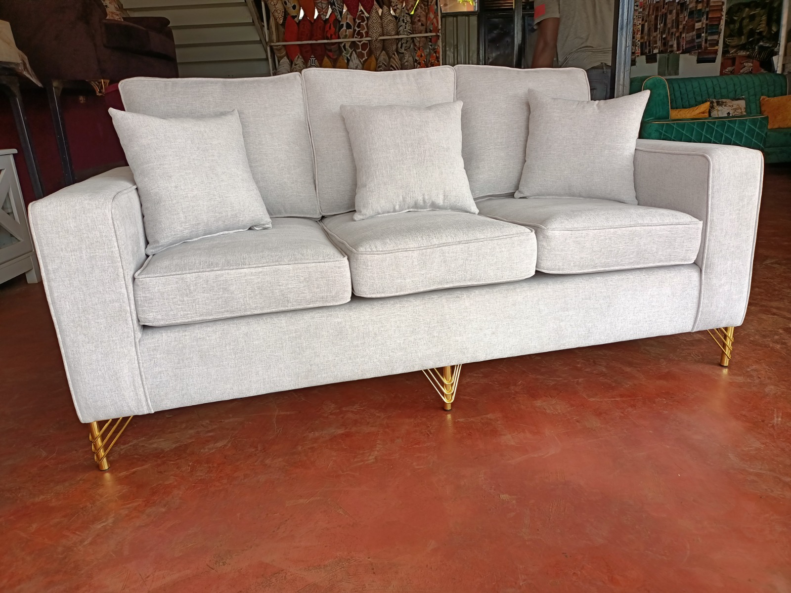 The Gigiri in Pale grey chenille